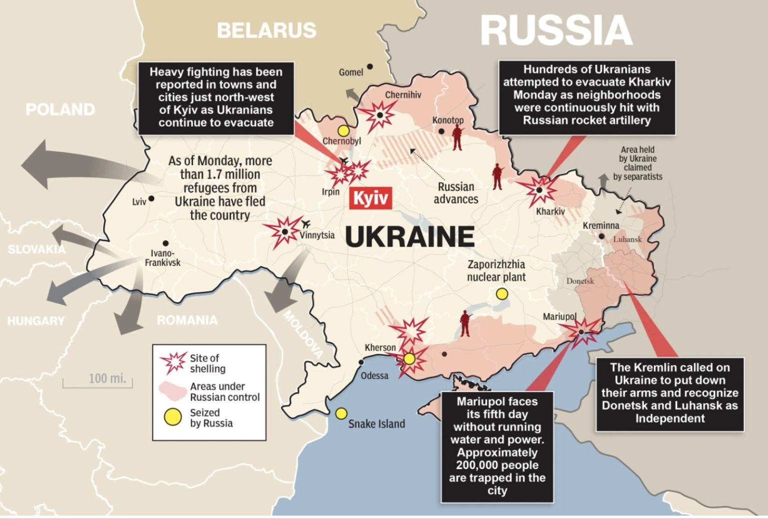 Map Shows Where Russian Attacks Have Occurred in Ukraine - Breaking ...